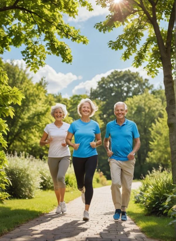 a green working space with laptop, notes, plants, computer